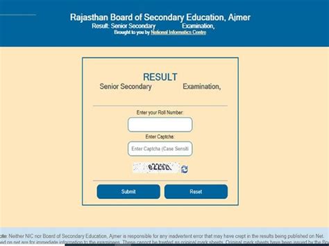 RBSE 12th Result 2022 Live: Rajresults.nic.in Rajasthan  .
